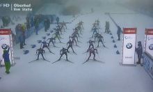 Oberhof, Staffelstart der Männer im Nebel; Bildquelle: ARD/ZDF