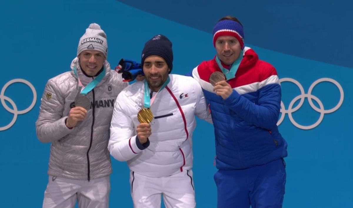 Simon Schempp(Silber), Martin Fourcade(Gold), Emil Hegle Svendsen(Bronze)