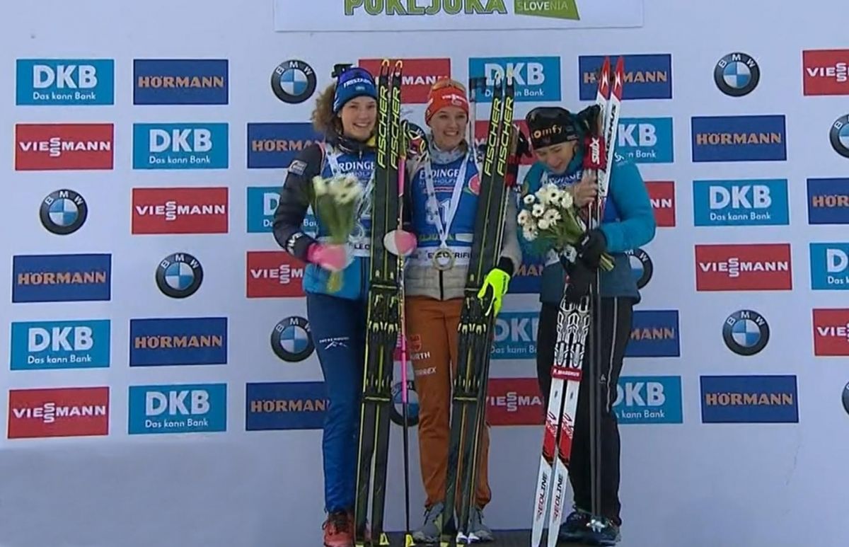 Hanna Öberg (2.), Denise Herrmann (1.), Anais Bescond (3.)